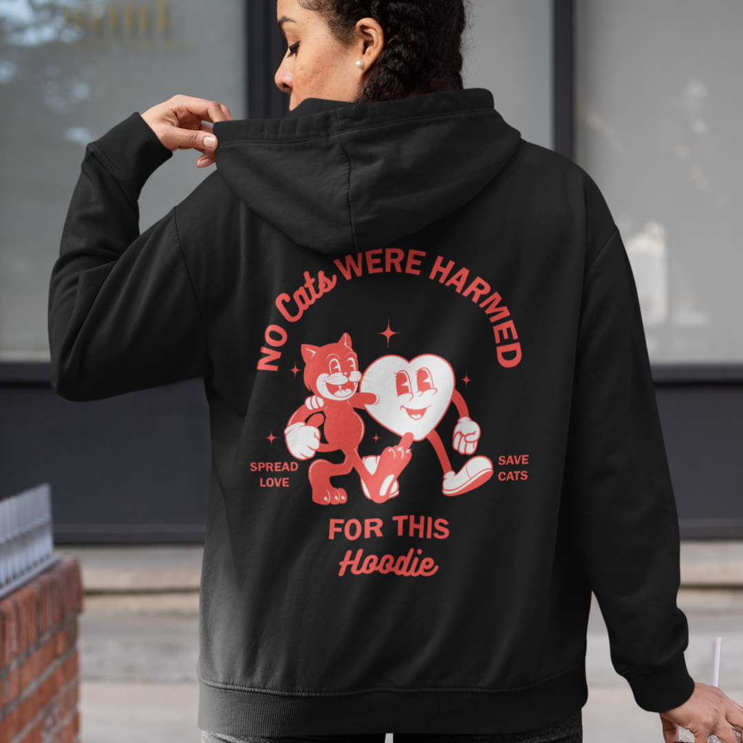 No cats were harmed - Premium Hoodie - Unisex - (Rückendruck)